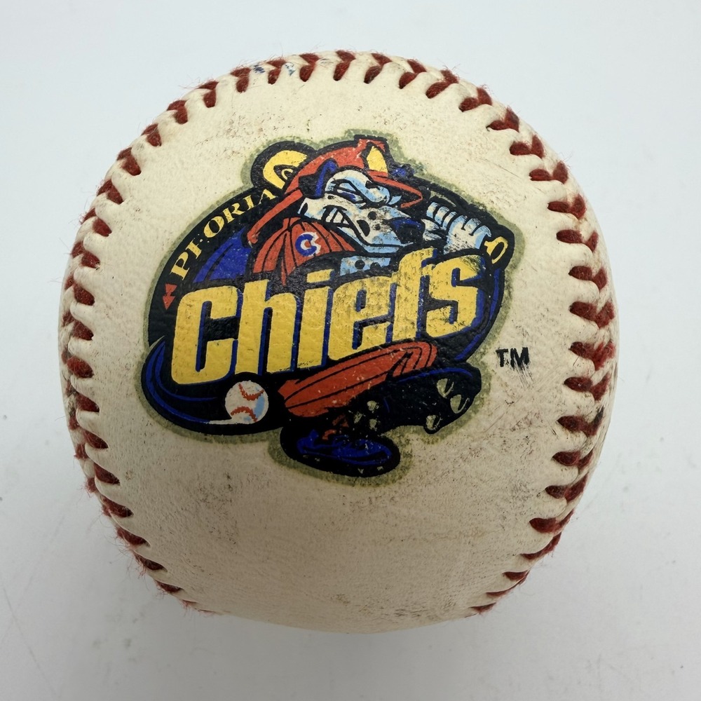 Peoria Chiefs Team Signed Logo Baseball Minor League Autographs Souvenir Ball